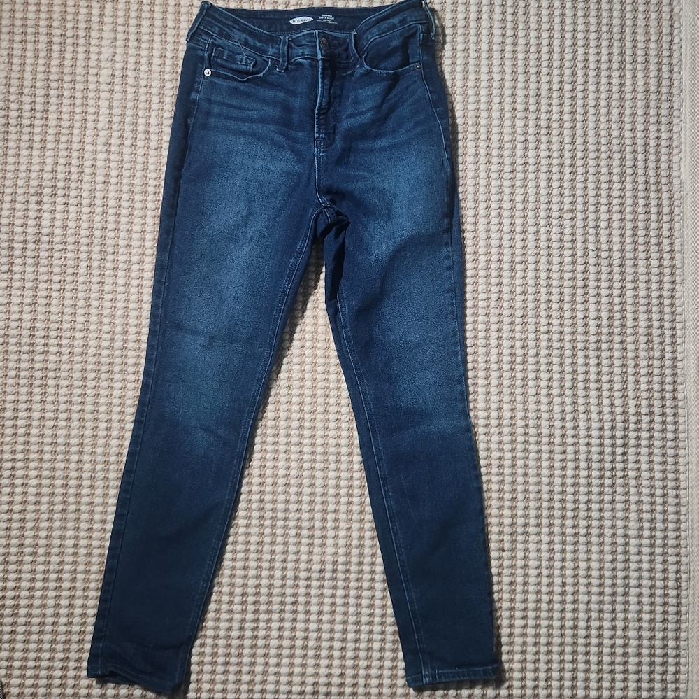 Old Navy Women's Deep Blue Classix Casual Skinny Jeans